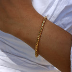 Bracelet doré maille palmier