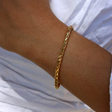 Bracelet doré maille palmier