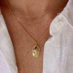 Collier doré bouddha et pierre naturelle - LAPIS