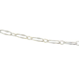 Silver necklace with filed curb chain