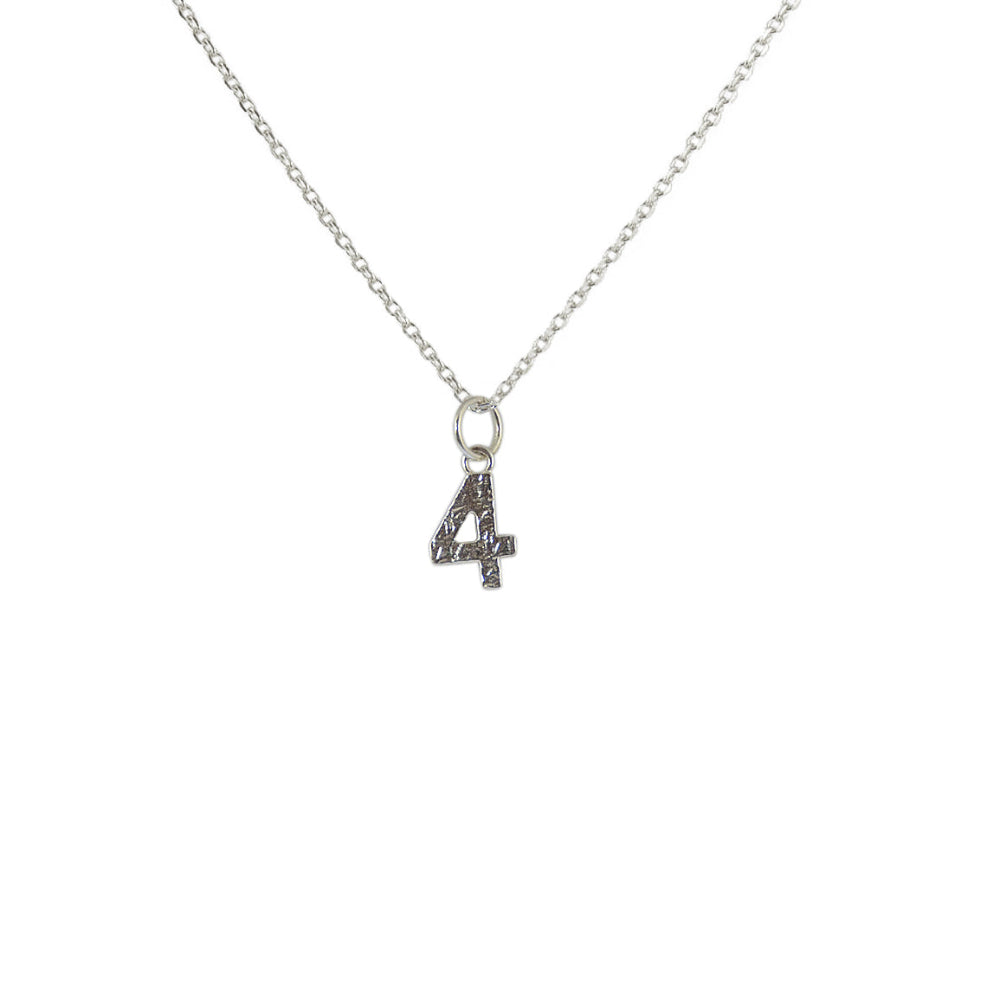 Luckyteam bijoux femme argent 925 collier chiffre 4