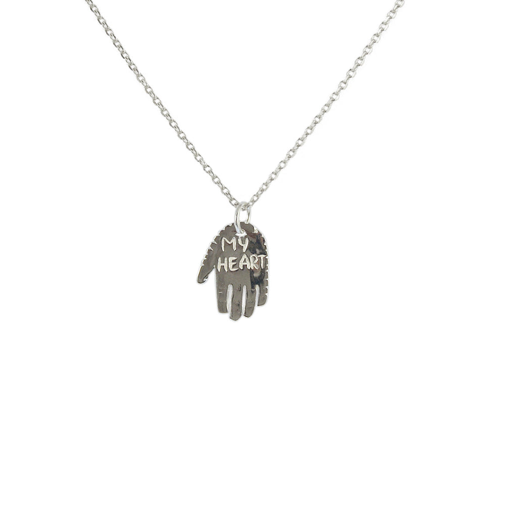 Collier argent 925 pendentif main my heart