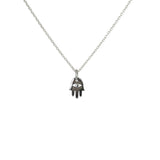 Collier argent 925 main de fatma et zircon