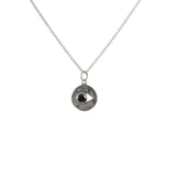 Collier argent oxydé oeil et pierre - ONYX NOIRE
