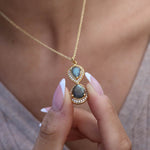 Collier doré infini pierre et zircons