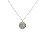 Collier argent 925 médaille étoile et pierre - PERLE -