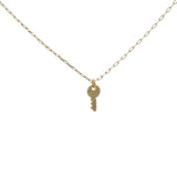 Collier doré clef 38 cm
