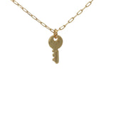 Collier doré clef 38 cm