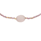 Bracelet quartz rose avec tourmaline rose