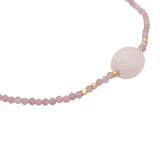 Bracelet quartz rose avec tourmaline rose