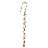 Boucles dorées chaine et jade rose