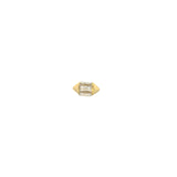 Gold chip and baguette zircons