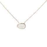 Collier doré quartz rose attaché à la chaine 42 cm