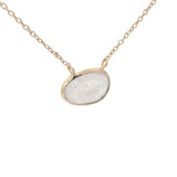 Collier doré quartz rose attaché à la chaine 42 cm