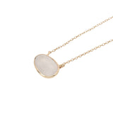 Collier doré quartz rose attaché à la chaine 42 cm