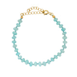 Bracelet doré en pierres amazonite
