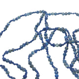 Collier doré croix picots lapis lazulis 60 cm