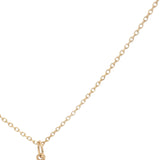 Collier doré petite croix avec zircons baguette 42 cm