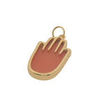 Charms doré main de Fatma onyx rouge