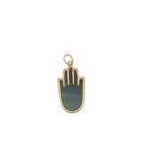 Charms doré main de Fatma onyx noire