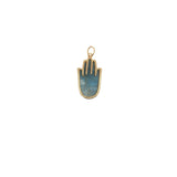 Charms doré main de Fatma labradorite