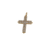 Charms doré croix en zircons