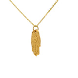 Collier doré main de fatma coeur