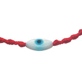 Bracelet doré cordon tressé rouge oeil ovale nacre XS