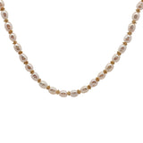Collier doré perles de culture et couronnes dorées 60 cm