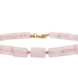 Chaine de cheville dorée en quartz rose 27 cm