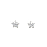 Boucles d'oreilles puce argent 925 étoile avec zircons