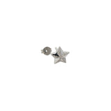 Boucles d'oreilles puce argent 925 étoile avec zircons
