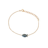Bracelet doré poisson labradorite