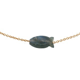 Bracelet doré poisson labradorite