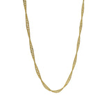 Collier doré maille singapour torsadée 42 cm