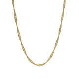 Collier doré maille singapour torsadée 42 cm