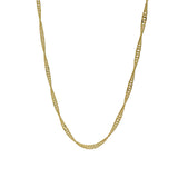 Collier doré maille singapour torsadée 42 cm