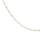 Twisted Singapore mesh gold necklace