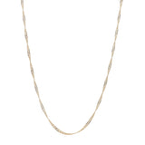 Twisted Singapore mesh gold necklace