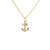 Collier doré ancre marine labradorite 42 cm