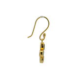 Boucles d'oreilles dorées trèfle prehnite