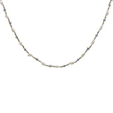 Collier doré perles de culture, perles dorées et labradorite 60 cm