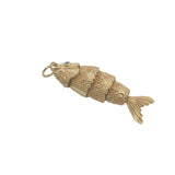 Charms doré poisson articulé