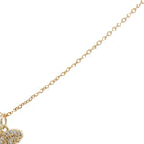 Collier doré palmier avec zircons 42 cm