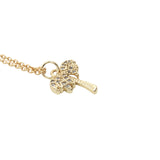 Collier doré palmier avec zircons 42 cm