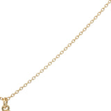Collier doré main de Fatma avec oeil et zircons 42 cm