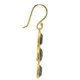 Boucles d'oreilles gouttes labradorite facettée