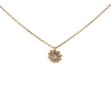 Collier doré marguerite avec un zircon 42 cm