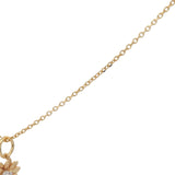 Collier doré marguerite avec un zircon 42 cm