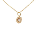 Collier doré marguerite avec un zircon 42 cm